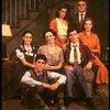 Actors (Back L-R) Elizabeth Perkins & Charles Cioffi, (Middle L-R) Olivia Laurel Mates, Barbara Caruso, Mark Nelson & Joan Copeland, Jonathan Silverman (front) in a scene fr. the first National tour of the Broadway play "Brighton Beach Memoirs."