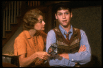Actors Lynn Milgrim & Nicholas Strouse in a scene fr. the Bus & Truck tour of the Broadway play "Brighton Beach Memoirs."