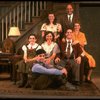 Actors (Top L-R) Richard Greene & Lisa Waltz, (Middle L-R) Skye Bassett, Rocky Parker, Brian Drillinger & Lynn Milgrim, (Front) Nicholas Strouse in a scene fr. the Bus & Truck tour of the Broadway play "Brighton Beach Memoirs."