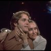 Actors David Huffman & Gloria Swanson in a scene fr. the replacement cast of the Broadway play "Butterflies Are Free." (New York)