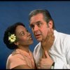 Actors Lauren Craig & Harry Goz in a scene fr. the Off-Broadway prod. of  the play, "To Bury A Cousin." (New York)