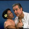 Actors Lauren Craig & Harry Goz in a scene fr. the Off-Broadway prod. of  the play, "To Bury A Cousin." (New York)