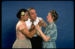 Actors (L-R) Lauren Craig,Harry Goz & Diane Tarleton in a scene fr. the Off-Broadway prod. of  the play, "To Bury A Cousin." (New York)