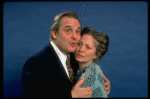 Actors Harry Goz & Diane Tarleton in a scene fr. the Off-Broadway prod. of  the play, "To Bury A Cousin." (New York)