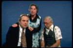 Actors (L-R) Harry Goz, Virginia Daly & Harvey Pierce in a scene fr. the Off-Broadway play "Bury a Cousin." (New York)