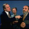 Actors Harry Goz, Diane Tarleton & Reuben Schafer in a scene fr. the Off-Broadway prod. of  the play, "To Bury A Cousin." (New York)