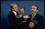 Actors Harry Goz, Diane Tarleton & Reuben Schafer in a scene fr. the Off-Broadway prod. of  the play, "To Bury A Cousin." (New York)