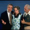 Actors (L-R) Harry Goz, Virginia Daly & Harvey Pierce in a scene fr. the Off-Broadway play "Bury a Cousin." (New York)