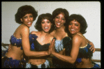 Dancer Mercedes Ellington (2L) & ensemble in a publicity shot fr. the Broadway revue "Black Broadway." (New York)