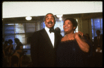 Singer Bobby Short & singer/actress Nell Carter in a publicity shot fr. the Broadway revue "Black Broadway." (New York)