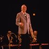 Trumpeter Harry James & his orchestra in a scene fr. the concert "Big Broadcast of 1944." (Westbury)