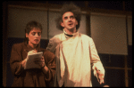 Actors Patti Lupone & Jonathan Pryce in a scene fr. the Broadway play "Accidental Death of an Anarchist." (New York)