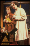 Actors Patti Lupone & Jonathan Pryce in a scene fr. the Broadway play "Accidental Death of an Anarchist." (New York)