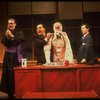 Actors (L-R) Jonathan Pryce, Raymond Serra, Gerry Bamman & Joe Grifasi in a scene fr. the Broadway play "Accidental Death of an Anarchist." (New York)