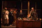 Actors (L-R) Gerry Bamman, Joe Grifasi, Patti Lupone, Raymond Serra & Jonathan Pryce in a scene fr. the Broadway play "Accidental Death of an Anarchist." (New York)