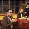 Actors (L-R) Jonathan Pryce, Gerry Bamman & Bill Irwin in a scene fr. the Broadway play "Accidental Death of an Anarchist." (New York)