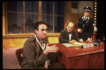 Actors (L-R) Jonathan Pryce, Gerry Bamman & Bill Irwin in a scene fr. the Broadway play "Accidental Death of an Anarchist." (New York)