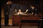 Actors (L-R) Gerry Bamman, Jonathan Pryce & Bill Irwin in a scene fr. the Broadway play "Accidental Death of an Anarchist." (New York)