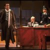 Actors (L-R) Jonathan Pryce, Gerry Bamman & Bill Irwin in a scene fr. the Broadway play "Accidental Death of an Anarchist." (New York)