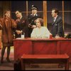 Actors (L-R) Patti Lupone, Raymond Serra, Bill Irwin, Jonathan Pryce & Joe Grifasi in a scene fr. the Broadway play "Accidental Death of an Anarchist." (New York)