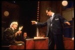 Actors (L-R) Jonathan Pryce, Raymond Serra & Joe Grifasi in a scene fr. the Broadway play "Accidental Death of an Anarchist." (New York)