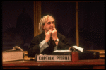 Actor Jonathan Pryce in a scene fr. the Broadway play "Accidental Death of an Anarchist." (New York)