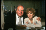 Actors Jack Weston & Julie Harris in a rehearsal shot fr. the  Broadway play "Break A Leg." 