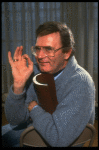 Director Charles Nelson Reilly in a rehearsal shot fr. the  Broadway play "Break A Leg." 