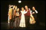 Actors (L-R) Michael Connolly, David Margulies, Julie Harris, Jack Weston & Joseph Leon in a scene fr. the  Broadway play "Break A Leg." (New York)