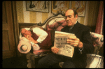 Actors (L-R) Jack Weston & Joseph Leon in a scene fr. the  Broadway play "Break A Leg." (New York)