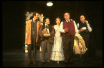 Actors (L-R) Michael Connolly, David Margulies, Julie Harris, Jack Weston & Joseph Leon in a scene fr. the  Broadway play "Break A Leg." (New York)