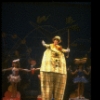 Ensemble member in giant clown costume in a scene fr. the Goodspeed Opera House production of the musical "A Broadway Baby." (Chester)