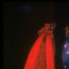 Ensemble members in giant clown costumes in a scene fr. the Goodspeed Opera House production of the musical "A Broadway Baby." (Chester)