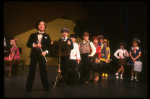 Actor R. D. Robb (2L) w. ensemble in a scene fr. the Goodspeed Opera House production of the musical "A Broadway Baby." (Chester)