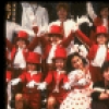 Actress Sahana Vyas (Front 3L), director/choreographer Thommie Walsh (C) & actress Brandy Hill (Front 3R) w. cast in a publicity shot fr. the Goodspeed Opera House production of the musical "A Broadway Baby." (Chester)