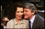 Actors Hal Holbrook and Dixie Carter in a scene from the New York Shakespeare Festival production of the play "Buried Inside Extra." (New York)