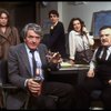 Actors (L-R) Sandy Dennis, Hal Holbrook, William Converse-Roberts, Dixie Carter & Vincent Gardenia in a scene from the New York Shakespeare Festival production of the play "Buried Inside Extra." (New York)