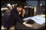 Actor William Converse-Roberts in a scene from the New York Shakespeare Festival production of the play "Buried Inside Extra." (New York)