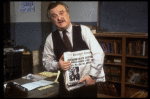Actor Vincent Gardenia in a scene from the New York Shakespeare Festival production of the play "Buried Inside Extra." (New York)
