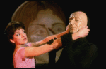 Scene fr. the workshop production of the mask/puppet musical "Braindeath." (New York)
