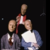Scene fr. the workshop production of the mask/puppet musical "Braindeath." (New York)
