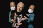 Scene fr. the workshop production of the mask/puppet musical "Braindeath." (New York)