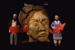 Scene fr. the workshop production of the mask/puppet musical "Braindeath." (New York)