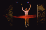 Scene fr. the workshop production of the mask/puppet musical "Braindeath." (New York)