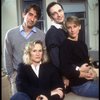 Actors (Top L-R) Sam Waterston, Simon Jones, (Bottom L-R) Glenn Close & Mary Beth Hurt in a rehearsal shot fr. the Broadway play "Benefactors." (New York)