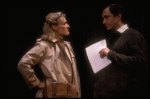 Actors Glenn Close & Simon Jones in a scene fr. the Broadway play "Benefactors." (New York)