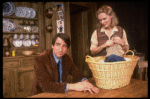 Actors Sam Waterston & Glenn Close in a scene fr. the Broadway play "Benefactors." (New York)