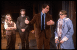 Actors (L-R) Glenn Close, Simon Jones, Sam Waterston & Mary Beth Hurt in a scene fr. the Broadway play "Benefactors." (New York)