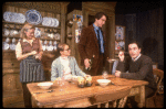 Actors (L-R) Glenn Close, Mary Beth Hurt, Sam Waterston & Simon Jones in a scene fr. the Broadway play "Benefactors." (New York)