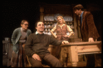 Actors (L-R) Mary Beth Hurt, Simon Jones, Glenn Close & Sam Waterston in a scene fr. the Broadway play "Benefactors." (New York)